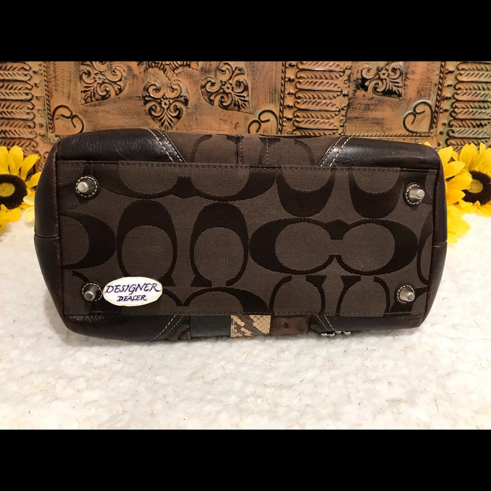 COACH Hampton Signature LTHR Trim Carryall 10264 - Picture 7 of 11